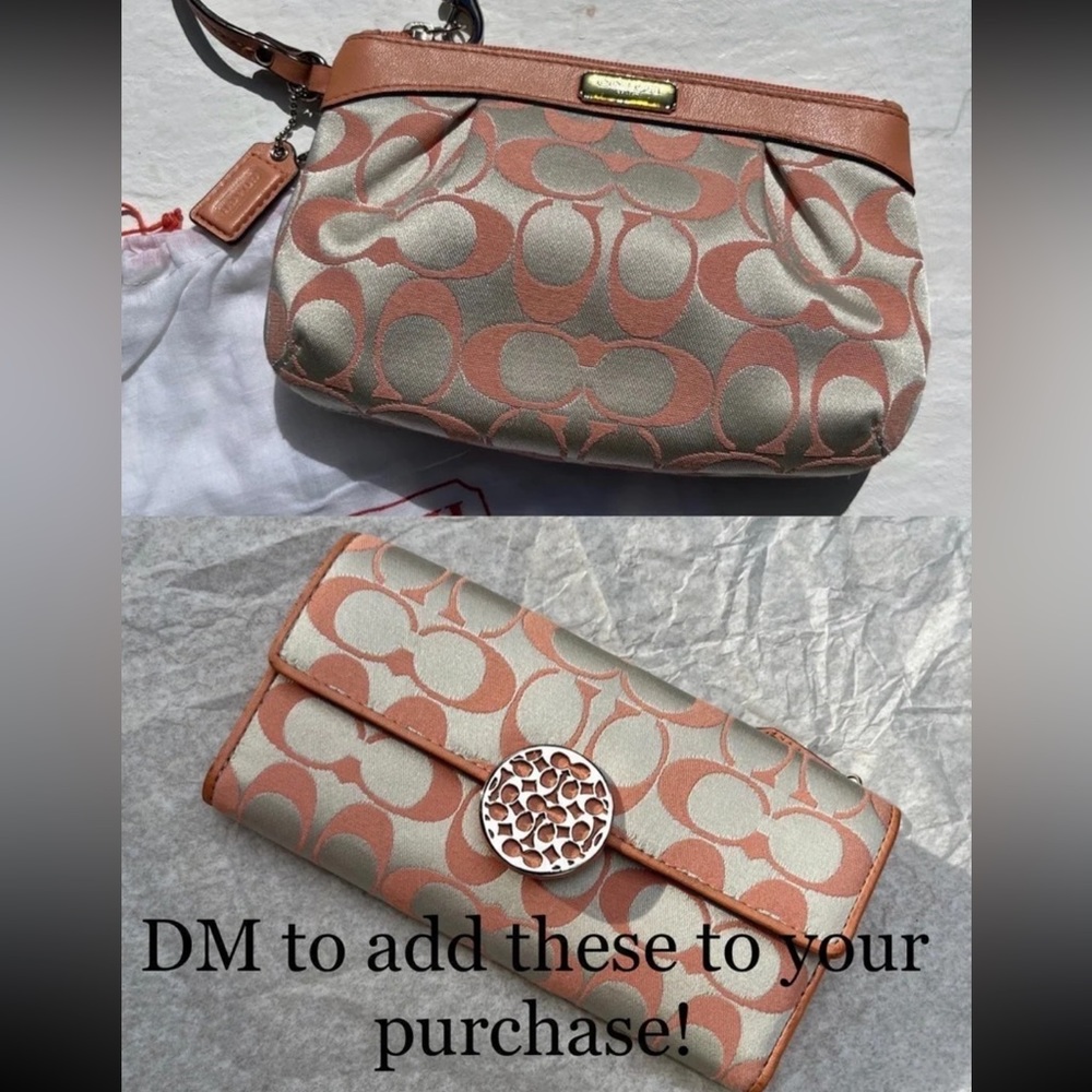 Coach Brooke Hobo Coral Pink Pebbled Leather - Picture 16 of 16